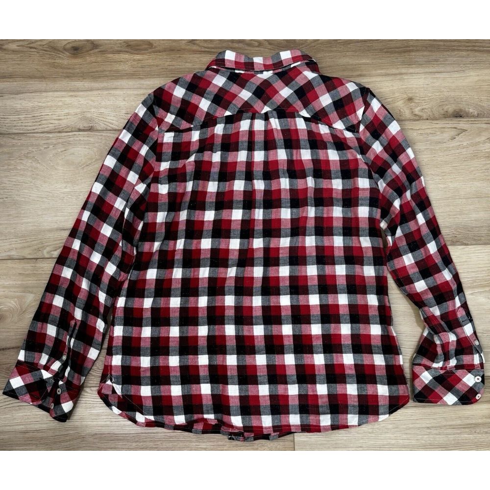 Talbots | Classic Cotton Shirt |  Red Pop Plaid  | Size M - Picture 2 of 7